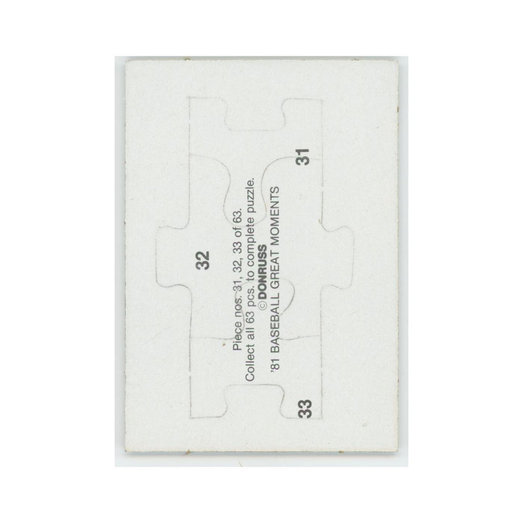 Baseball Great Moments Puzzle Pieces 1982 Donruss #31/32/33 Baseball Card NM