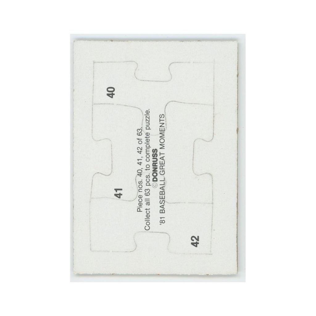 Baseball Great Moments Puzzle Pieces 1982 Donruss #40/41/42 Baseball Card NM