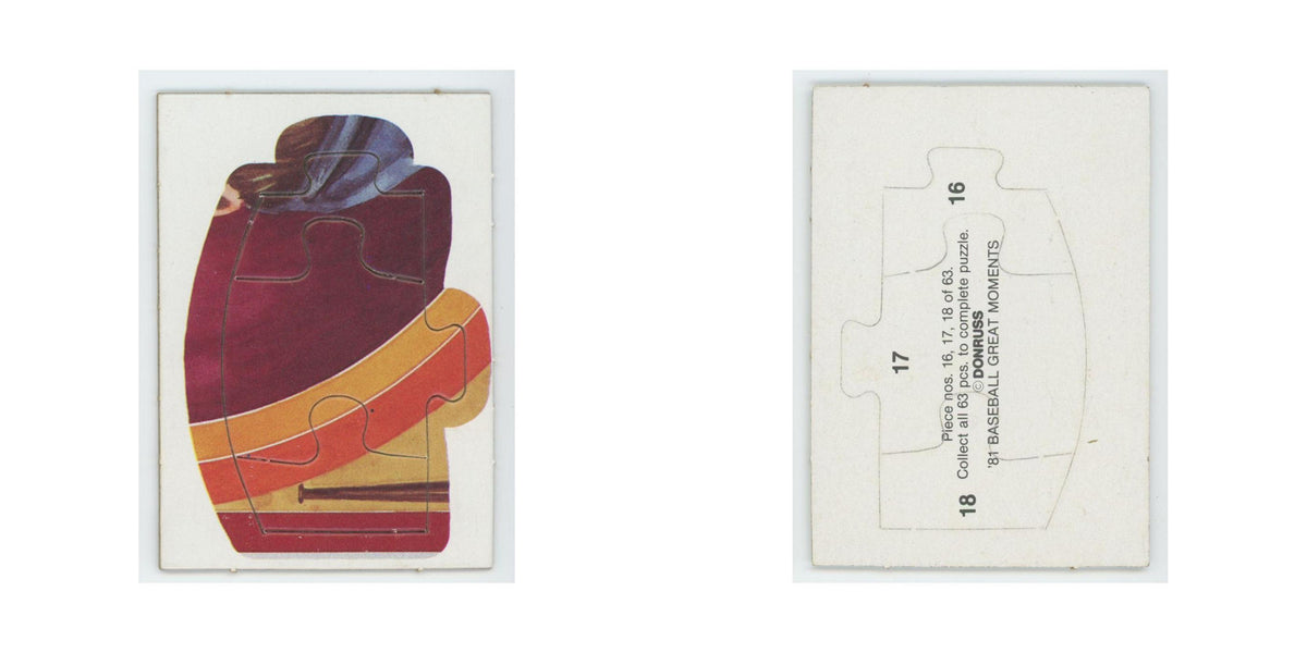 Baseball Great Moments Puzzle Pieces 1982 Donruss #16/17/18 Baseball Card NM