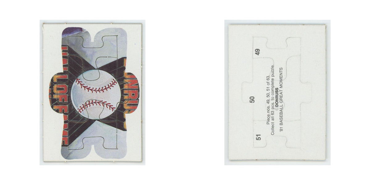 Baseball Great Moments Puzzle Pieces 1982 Donruss #49/50/51 Baseball Card NM