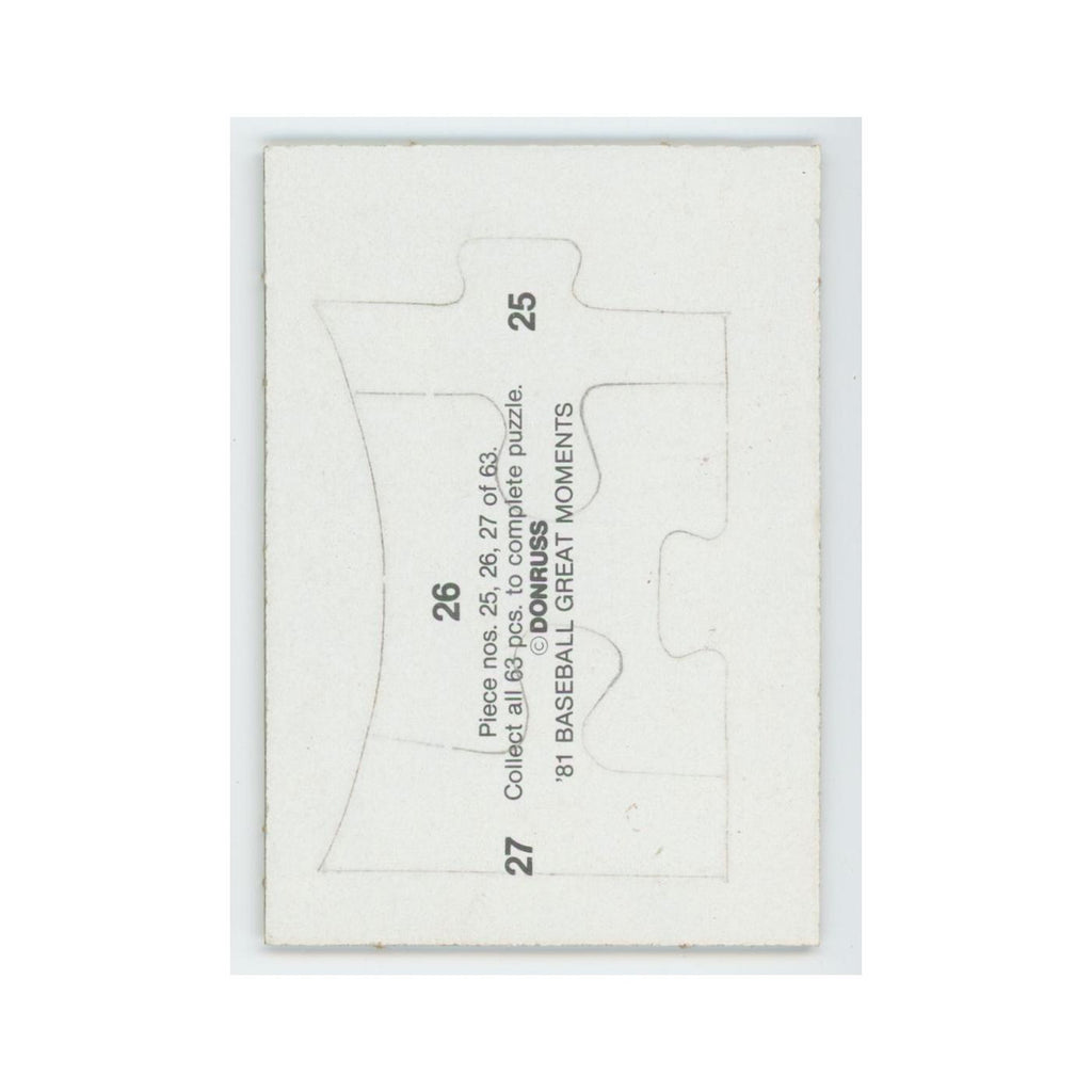 Baseball Great Moments Puzzle Pieces 1982 Donruss #25/26/27 Baseball Card NM