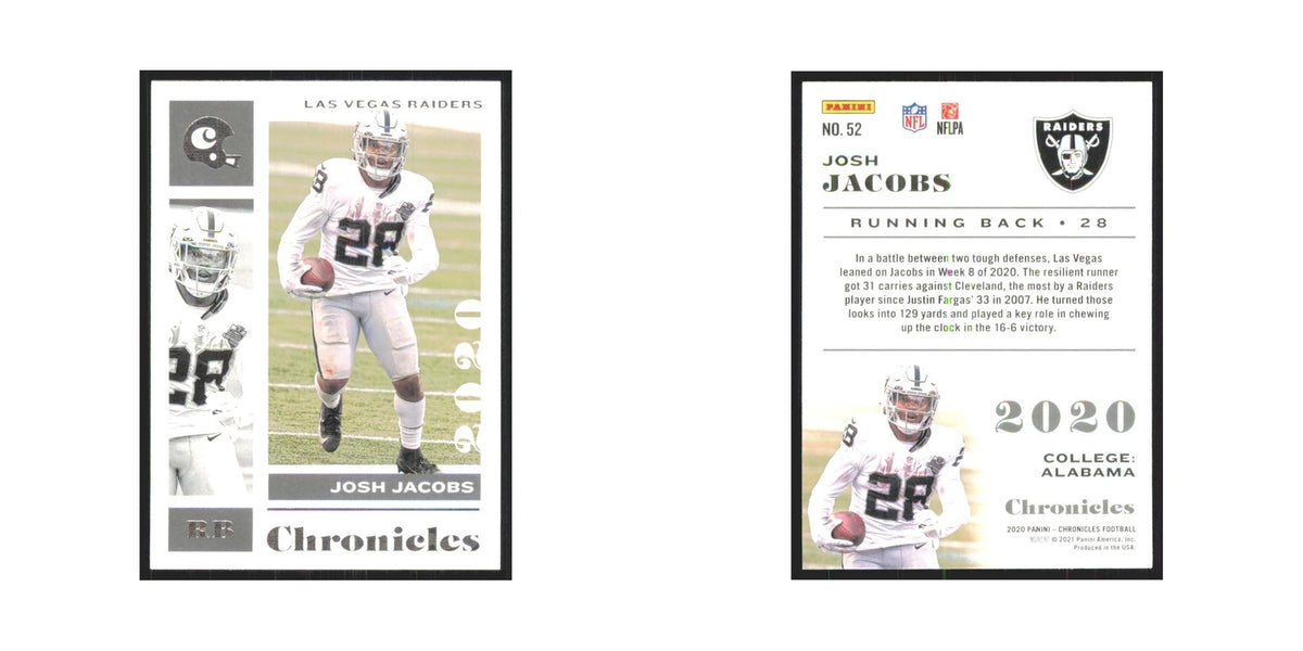 2020 Panini Chronicles Josh Jacobs Raiders #52
