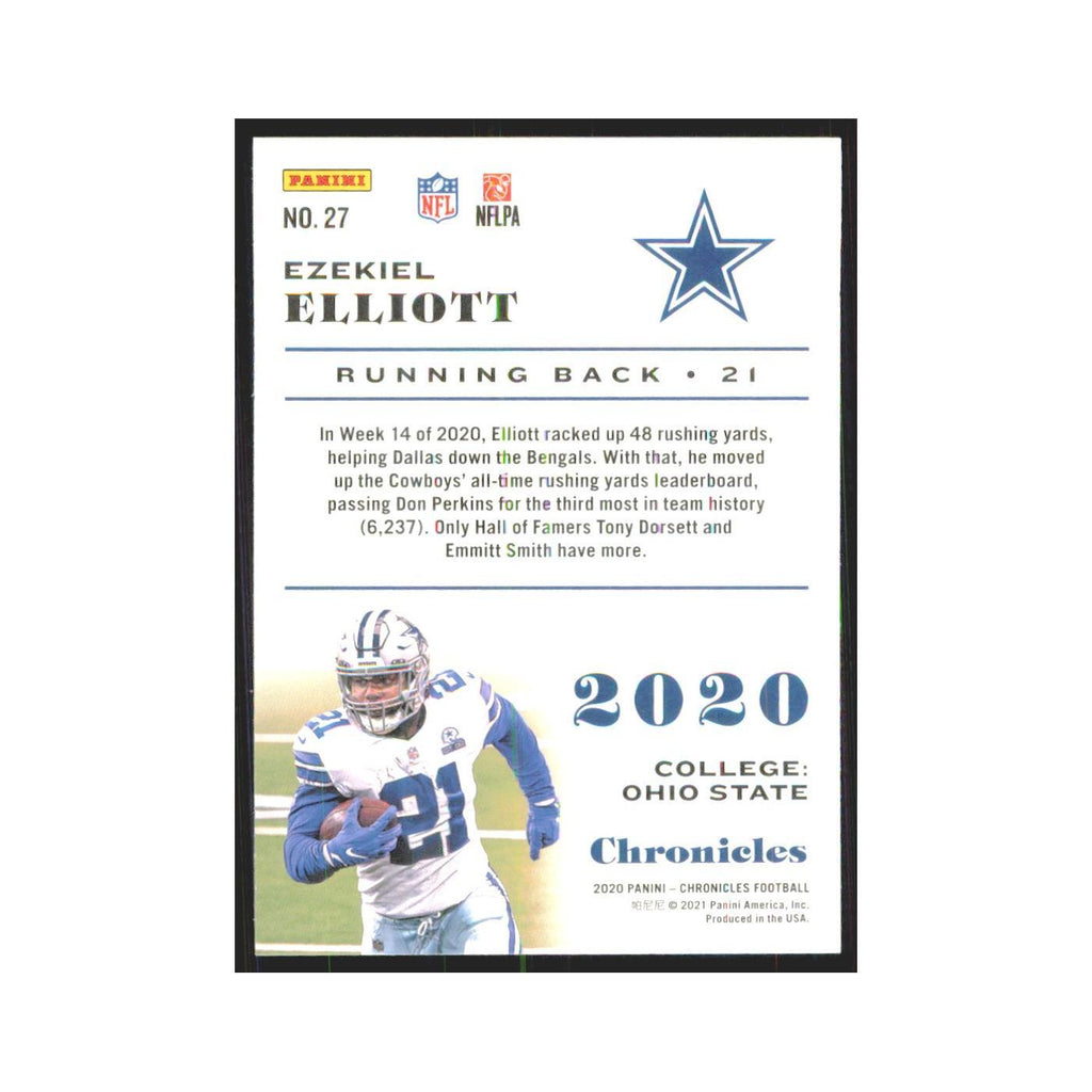 2020 Panini Chronicles Ezekiel Elliott Cowboys #27