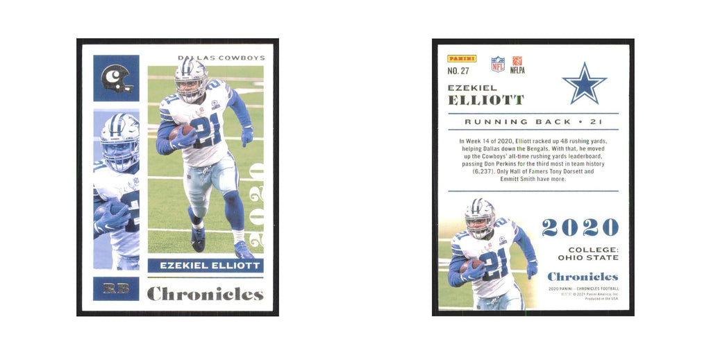 2020 Panini Chronicles Ezekiel Elliott Cowboys #27