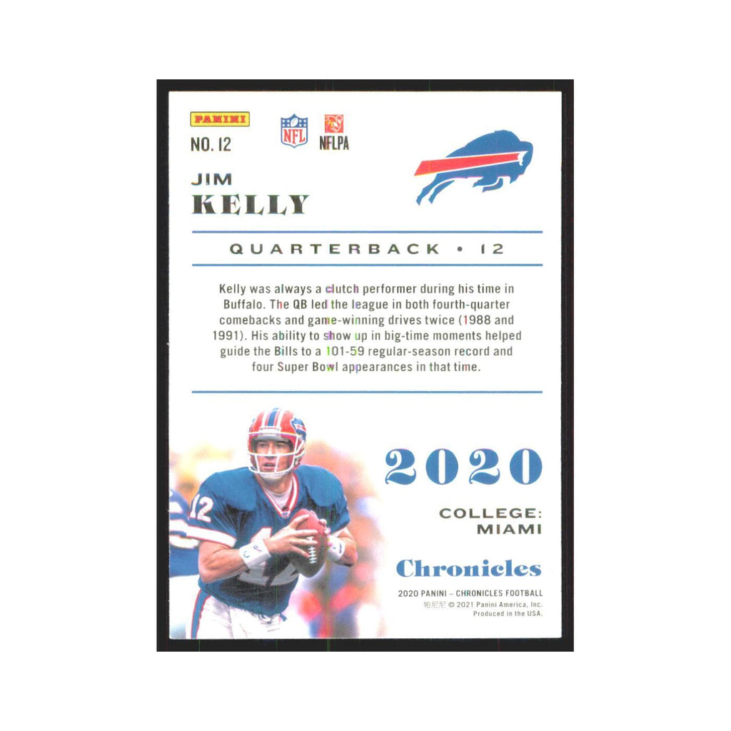 2020 Panini Chronicles Jim Kelly Bills #12