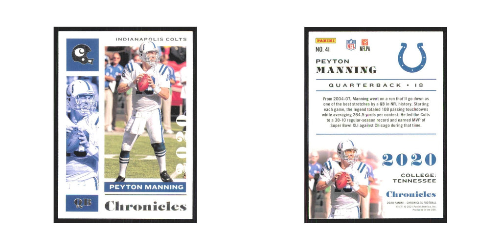 2020 Panini Chronicles Peyton Manning Colts #41