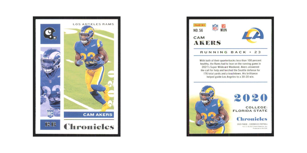 2020 Panini Chronicles Cam Akers Rams #56