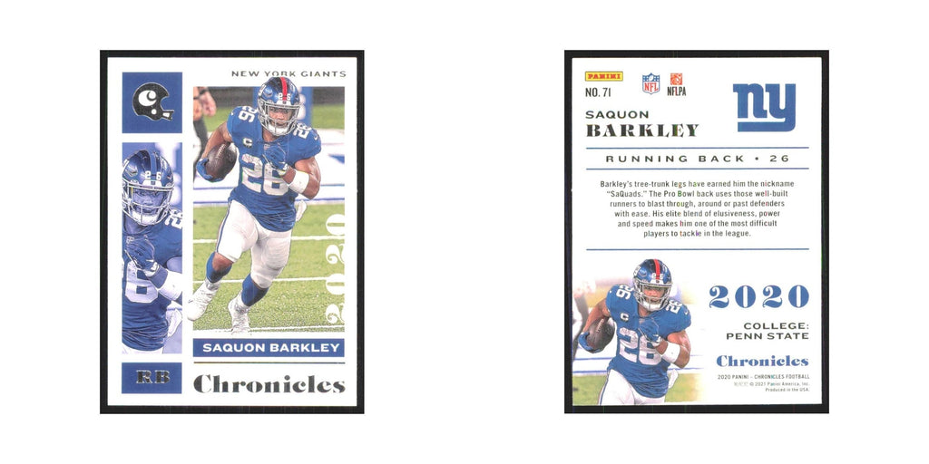 2020 Panini Chronicles Saquon Barkley Giants #71