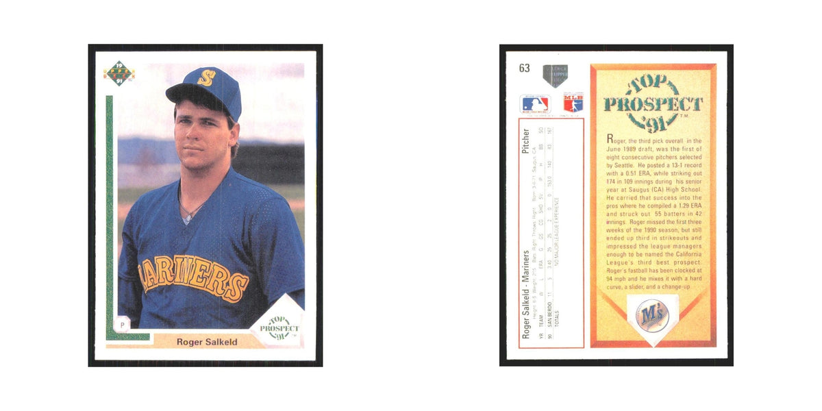 1991 Upper Deck Roger Salkeld Mariners #63
