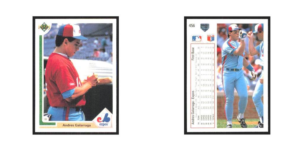 1991 Upper Deck Andres Galarraga Montreal Expos #456