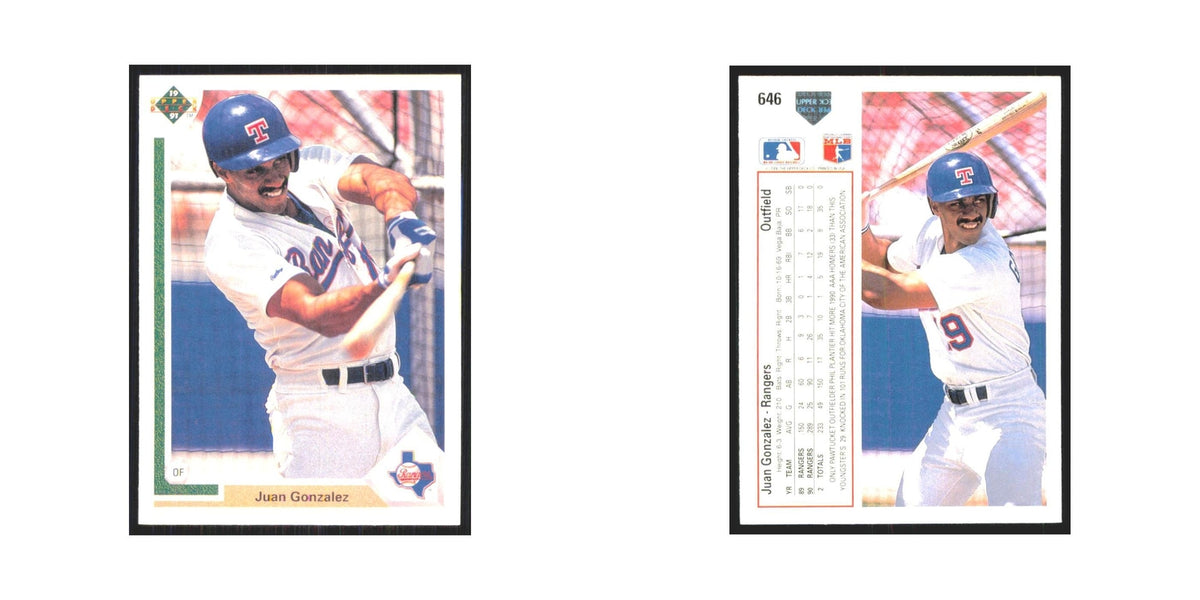 1991 Upper Deck Juan Gonzalez Rangers #646
