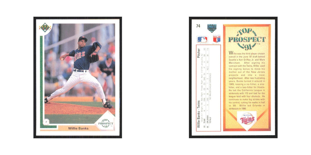 1991 Upper Deck Willie Banks Twins #74