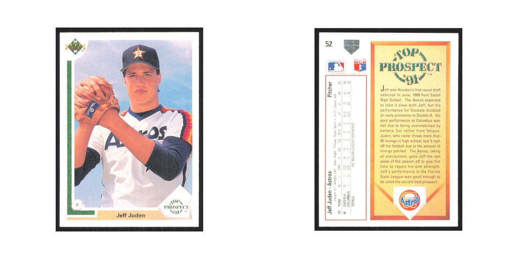1991 Upper Deck Jeff Juden Astros #52
