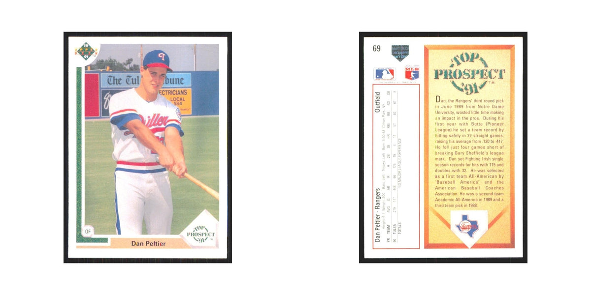 1991 Upper Deck Dan Peltier Rangers #69