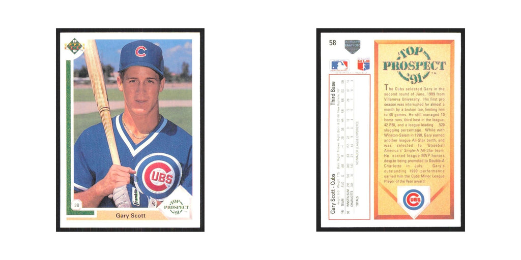 1991 Upper Deck Gary Scott Cubs #58