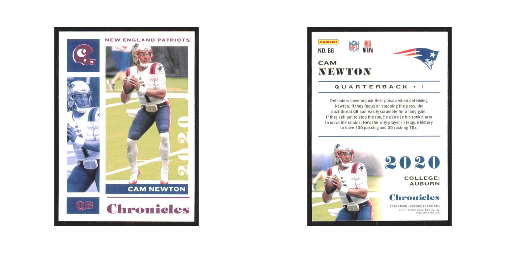 2020 Panini Chronicles Pink Cam Newton Patriots #66