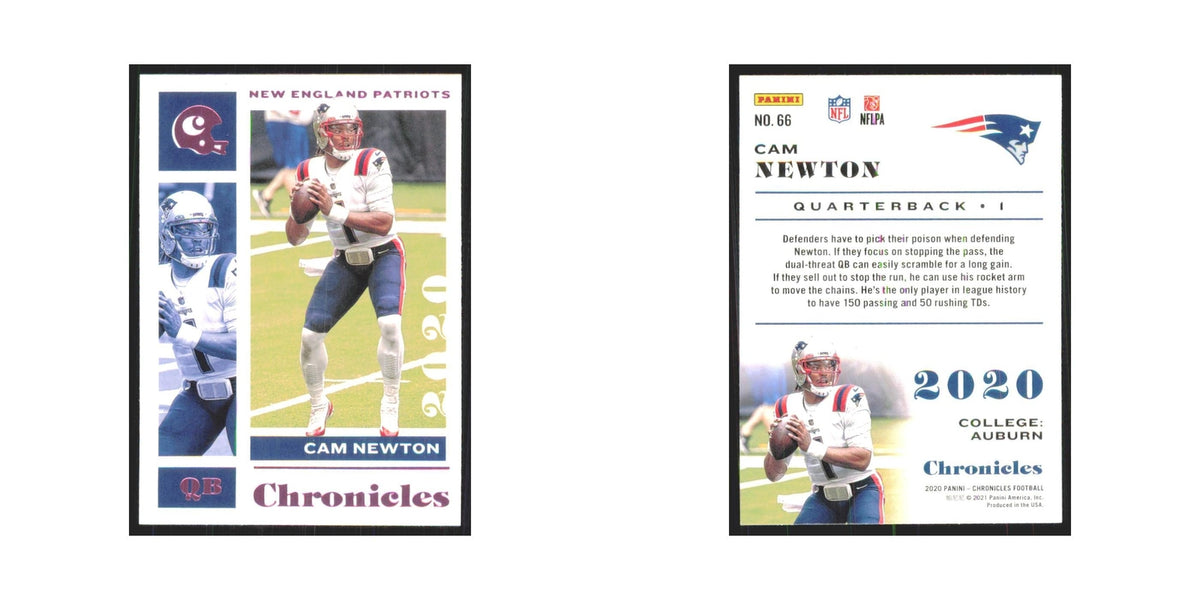 2020 Panini Chronicles Pink Cam Newton Patriots #66