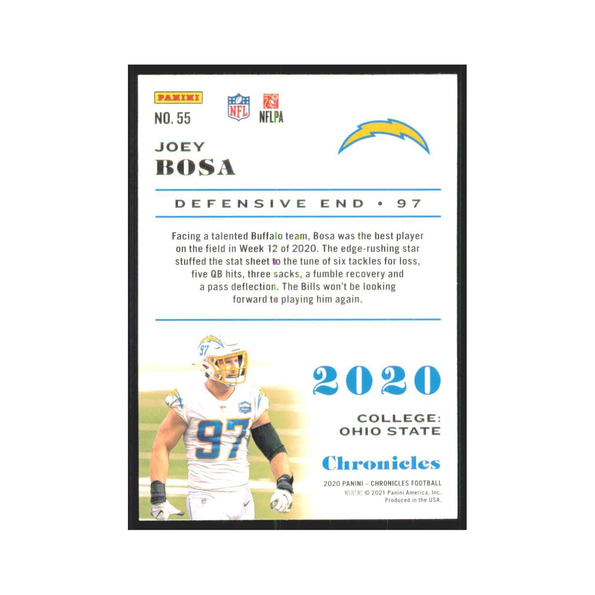 2020 Panini Chronicles Pink Joey Bosa Chargers #55