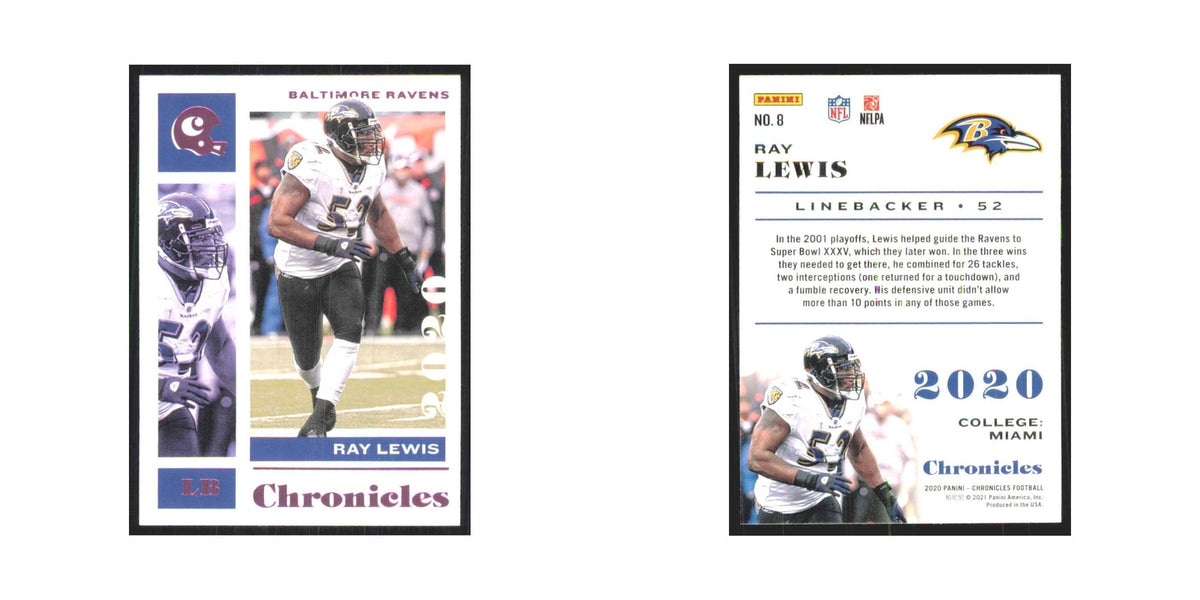 2020 Panini Chronicles Pink Ray Lewis Ravens #8