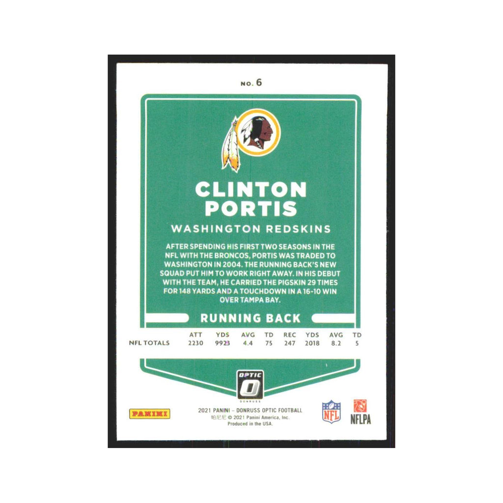 2021 Donruss Optic Clinton Portis Redskins #6