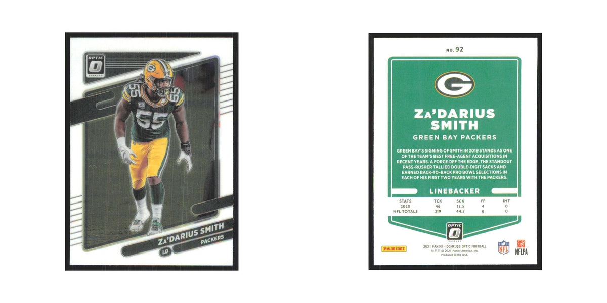 2021 Donruss Optic Za'Darius Smith Packers #92