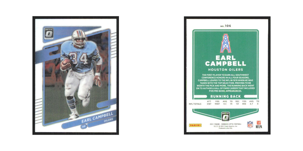2021 Donruss Optic Earl Campbell Houston Oilers #106