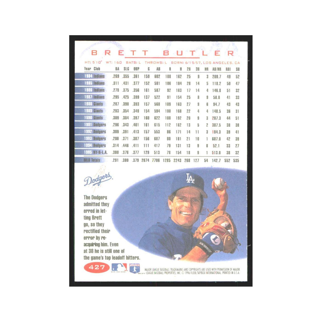 1996 Fleer Brett Butler Dodgers #427