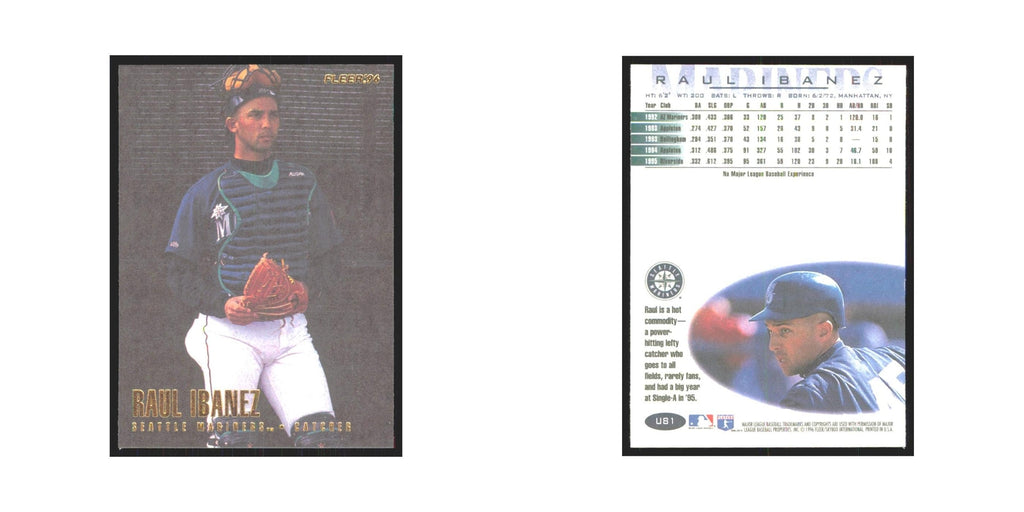 1996 Fleer Raul Ibanez Mariners #U81