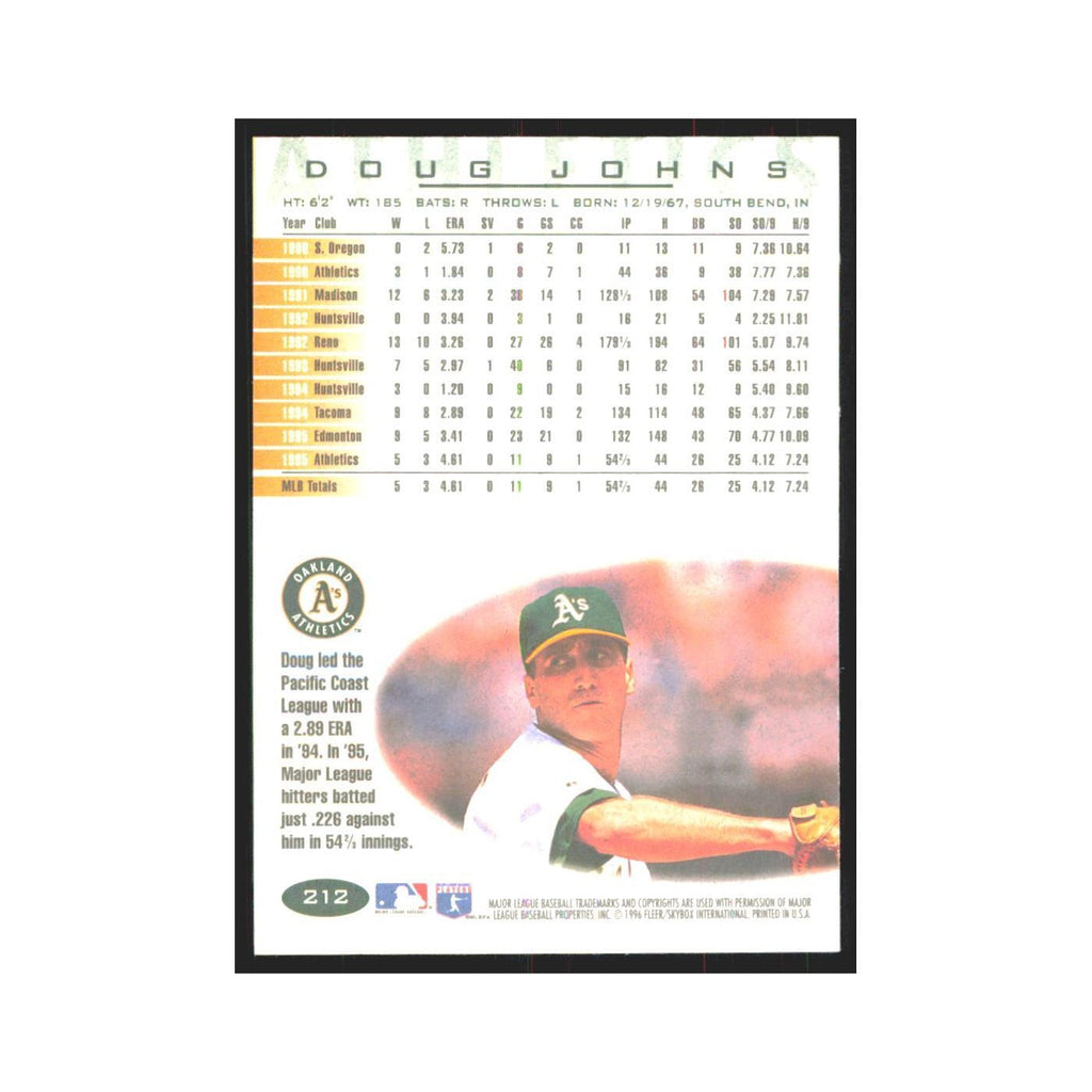 1996 Fleer Doug Johns Athletics #212