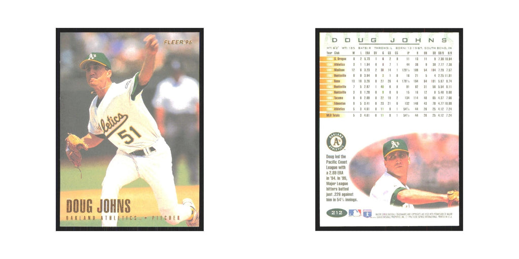 1996 Fleer Doug Johns Athletics #212