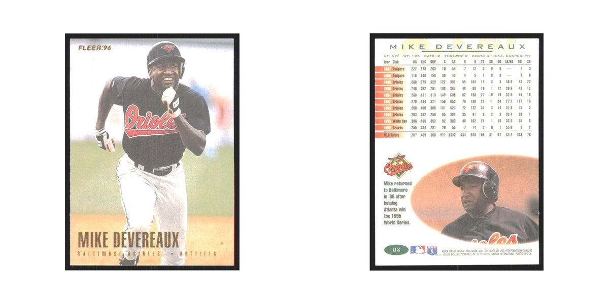 1996 Fleer Mike Devereaux Orioles #U2