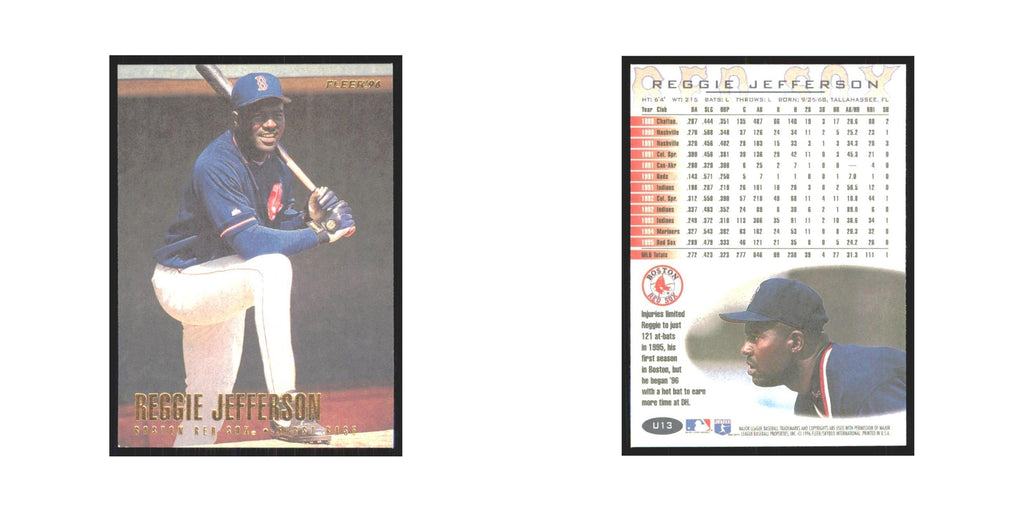1996 Fleer Reggie Jefferson Red Sox #U13