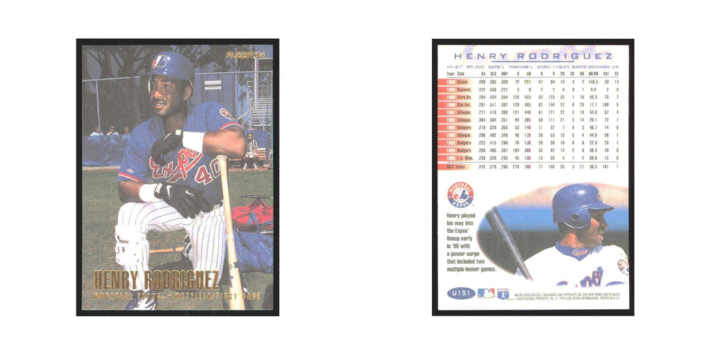 1996 Fleer Henry Rodriguez Montreal Expos #U151