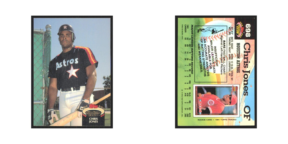 1992 Topps Stadium Club Chris Jones Astros #698