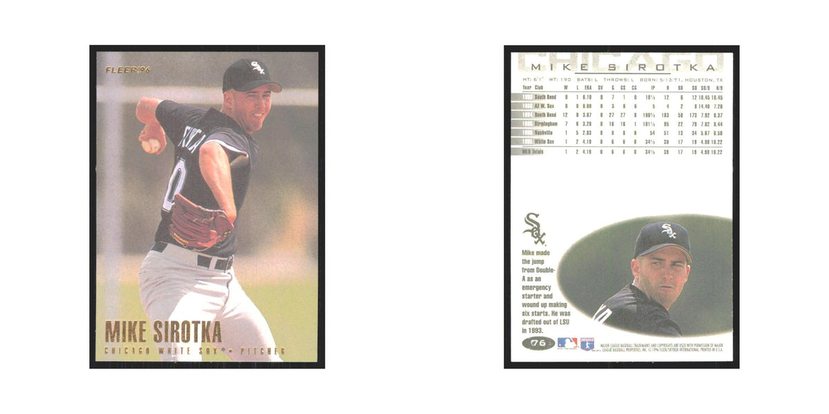 1996 Fleer Mike Sirotka White Sox #76