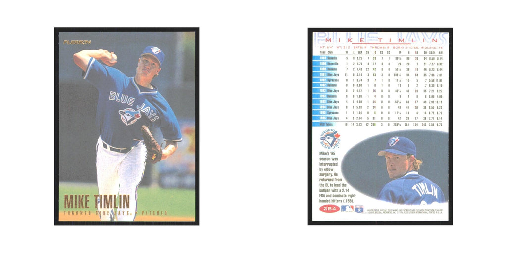 1996 Fleer Mike Timlin Blue Jays #284