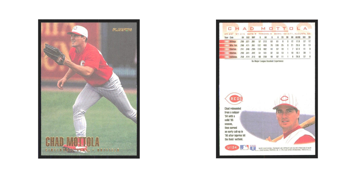 1996 Fleer Chad Mottola Reds #U124