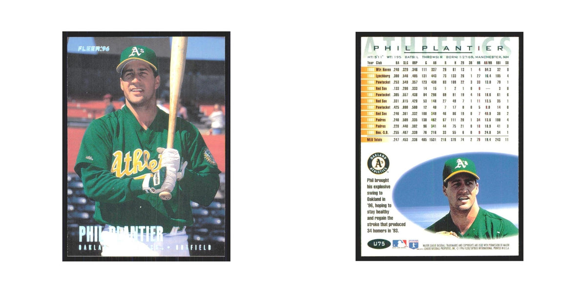 1996 Fleer Phil Plantier Athletics #U75