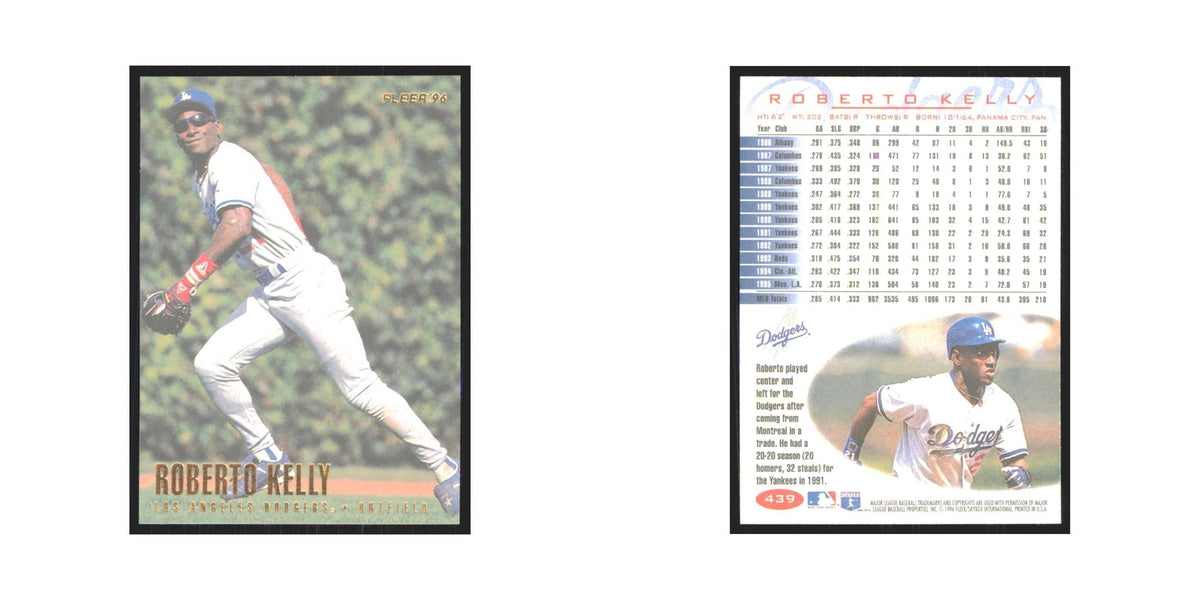 1996 Fleer Roberto Kelly Dodgers #439