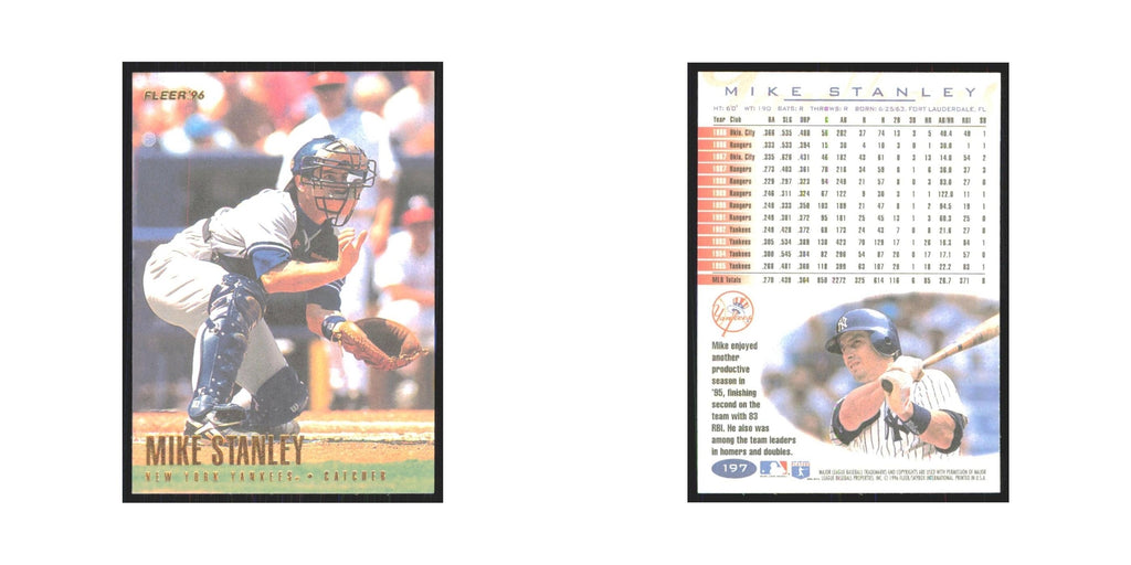 1996 Fleer Mike Stanley Yankees #197