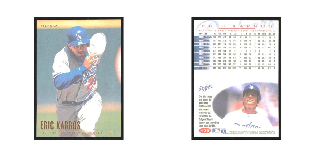 1996 Fleer Eric Karros Dodgers #438