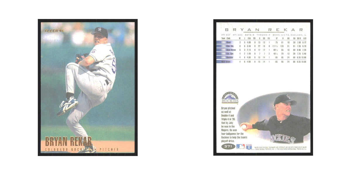 1996 Fleer Bryan Rekar Rockies #371