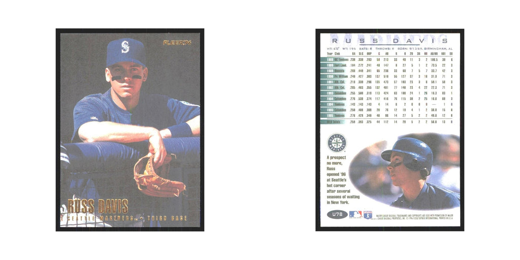 1996 Fleer Russ Davis Mariners #U78