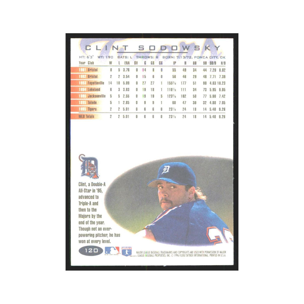 1996 Fleer Clint Sodowsky Tigers #120