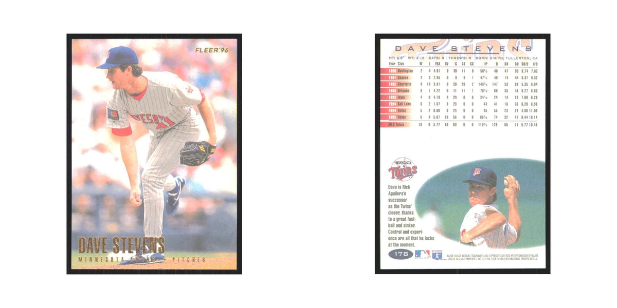 1996 Fleer Dave Stevens Twins #178