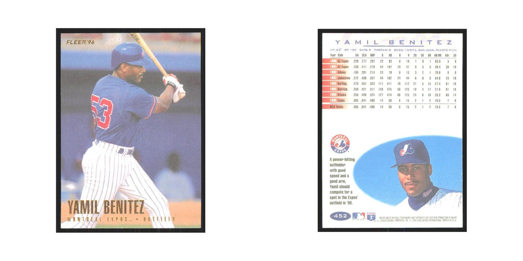 1996 Fleer Yamil Benitez Montreal Expos #452
