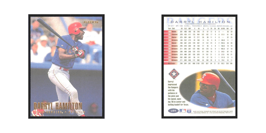 1996 Fleer Darryl Hamilton Rangers #U89