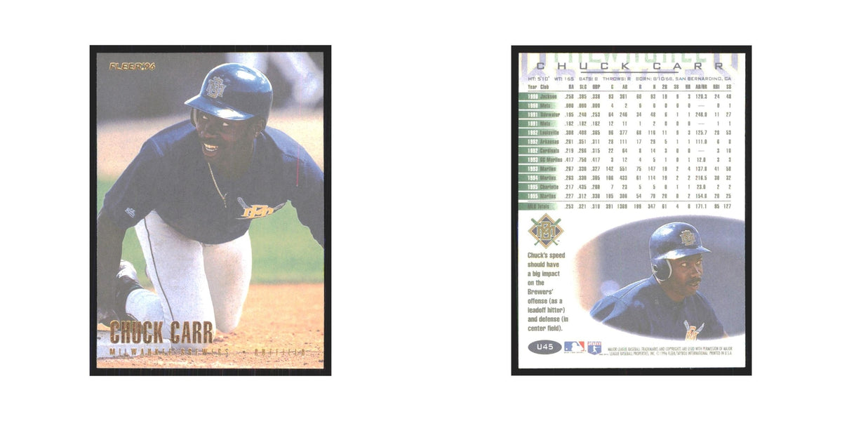1996 Fleer Chuck Carr Brewers #U45