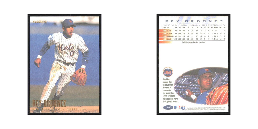 1996 Fleer Rey Ordonez Mets #U160