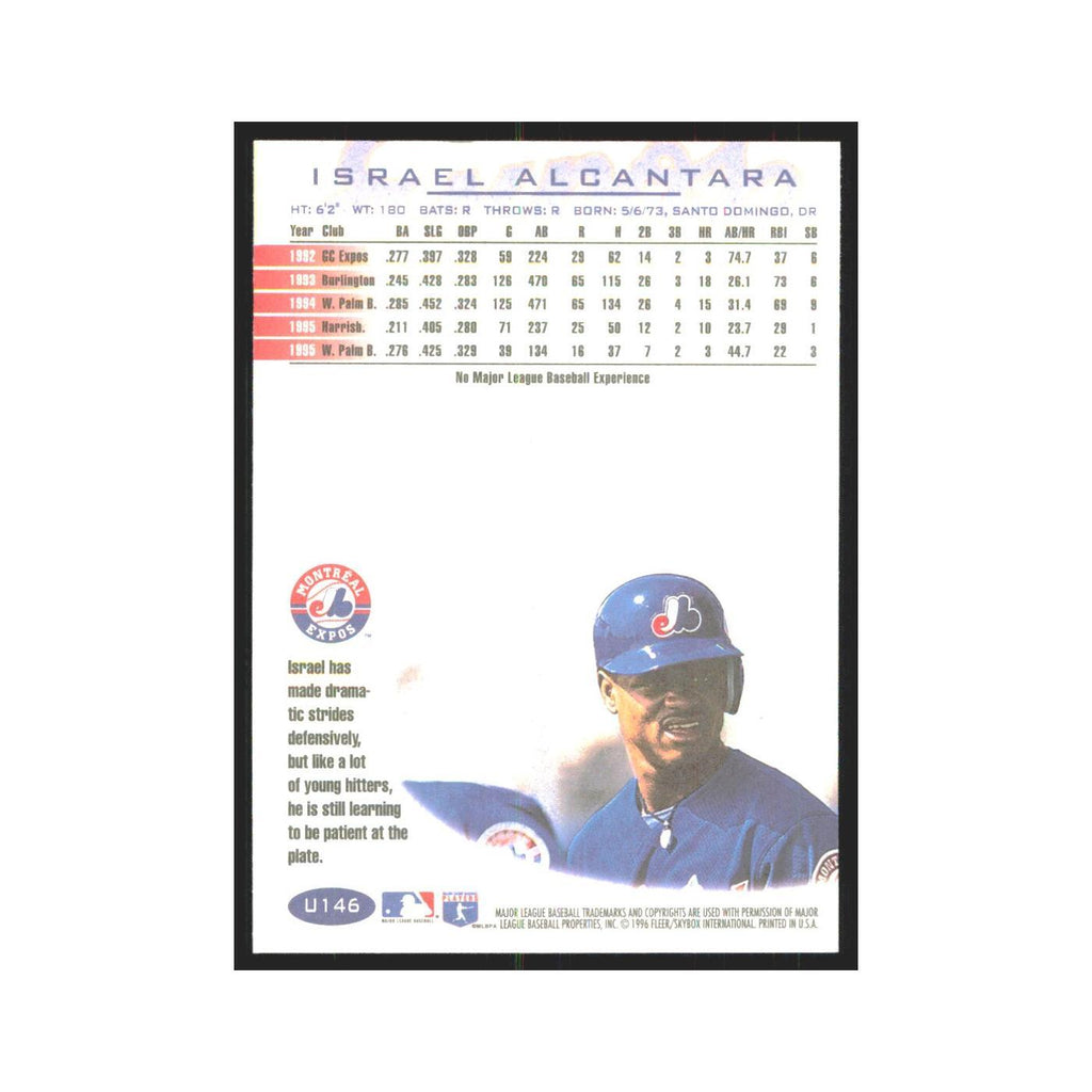 1996 Fleer Israel Alcantara Montreal Expos #U146